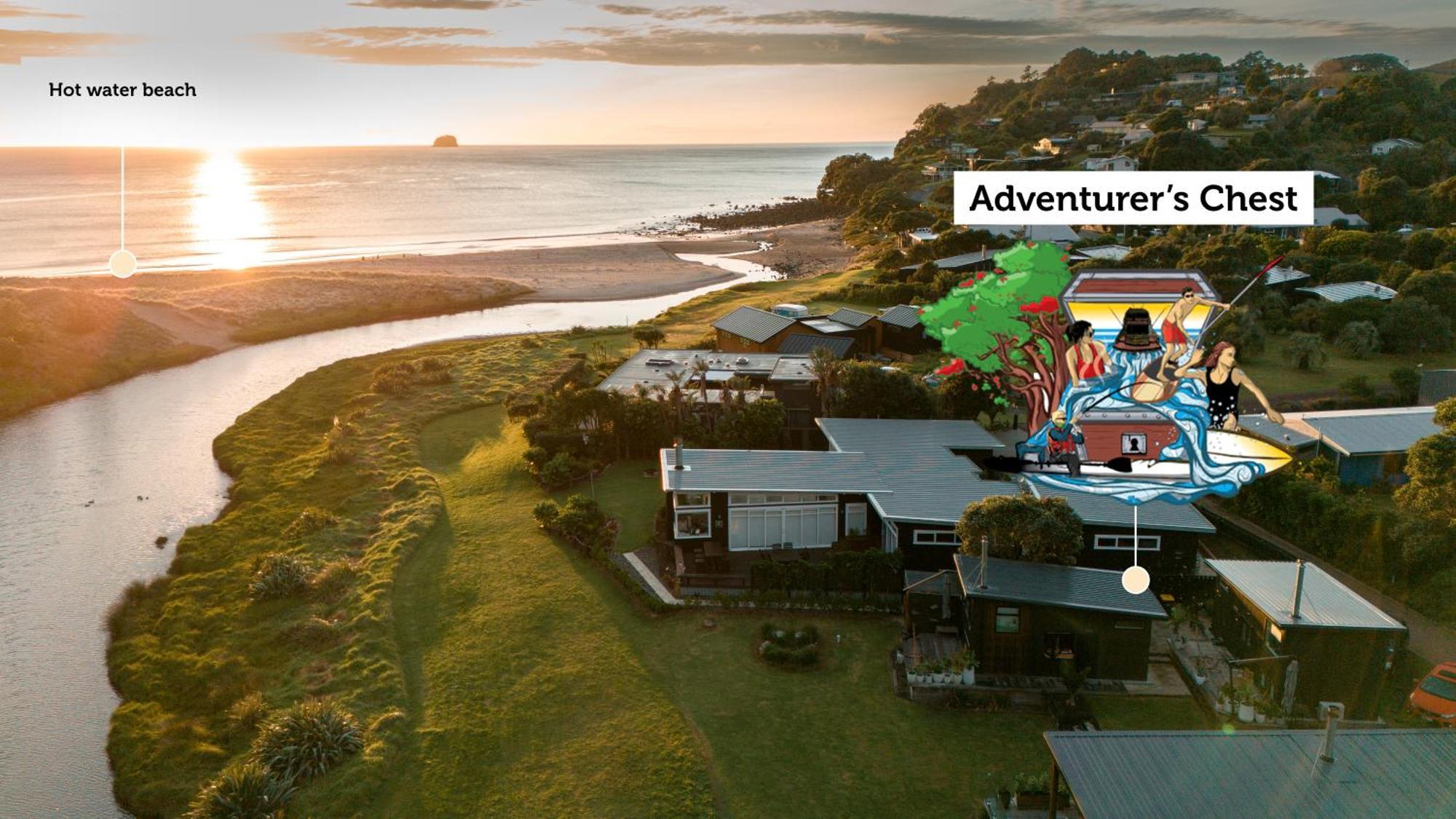 Adventurer'S Chest - Taiwawe Villa Hotwater Beach Exterior photo